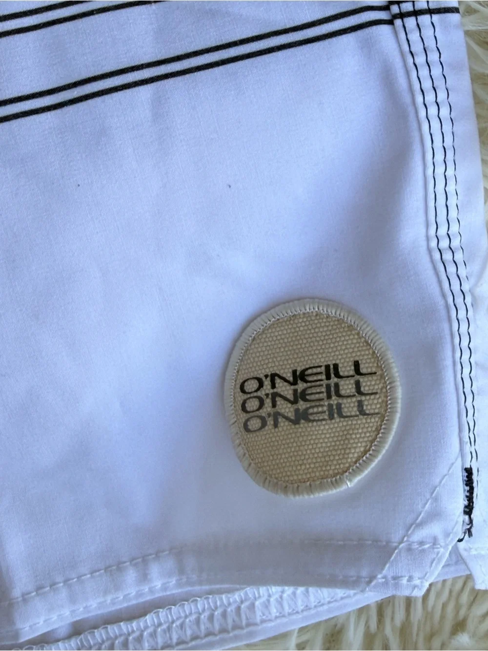 O'Neill Boy’s Gradient Stripe Swim Trunks - Teal/White